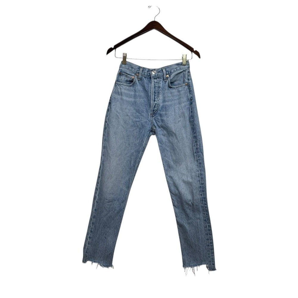 AGOLDE Riley High Rise Straight Crop Jeans Zephyr 25 - Picture 6 of 12